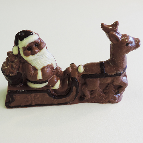 Chocolate santa and reindeer from our seasonal gifts